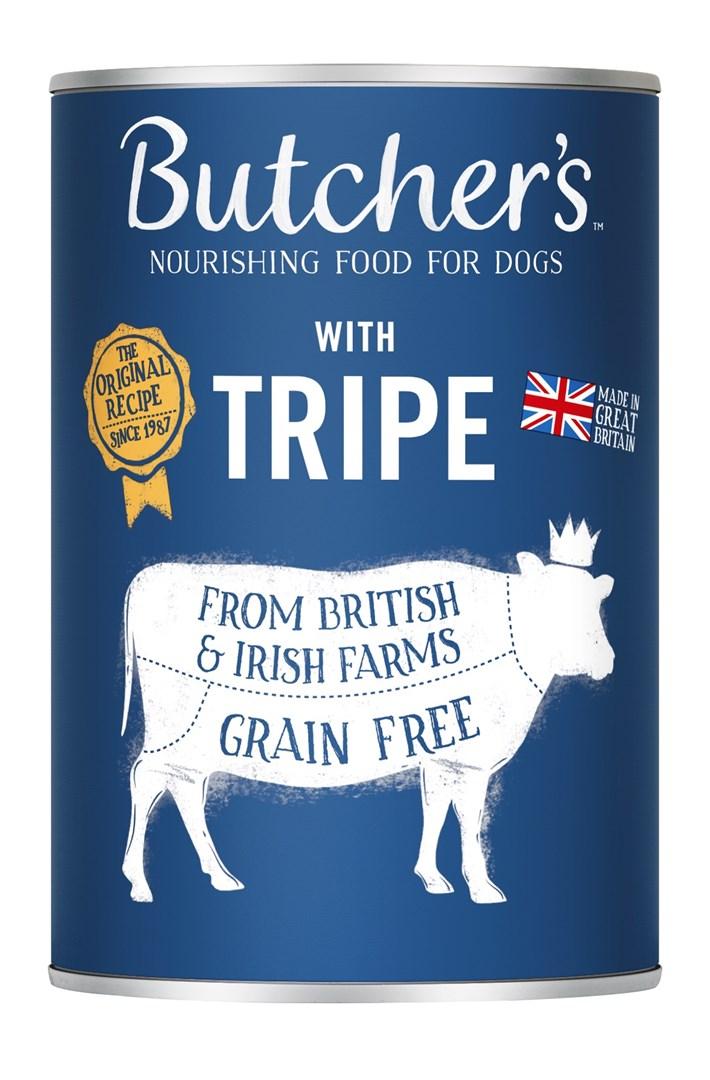 Hundefoder vådfoder 400 g – Butcher's Original Tripe Mix Rumen Pate billede