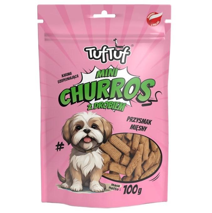 Hundegodbidder – TufTuf Mini Churros med fjerkræ 100 g billede