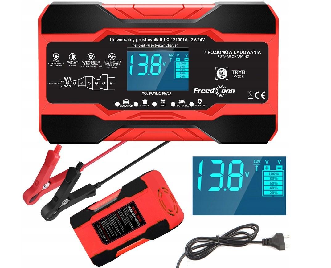 Batterioplader 12V/24V 10A – RJ Tianye FreedConn RJ-C 121001A billede
