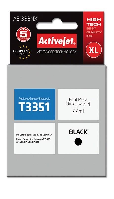 Blækpatron til Epson – Activejet 33XL T3351, sort, 22 ml (kompatibel, XL) billede