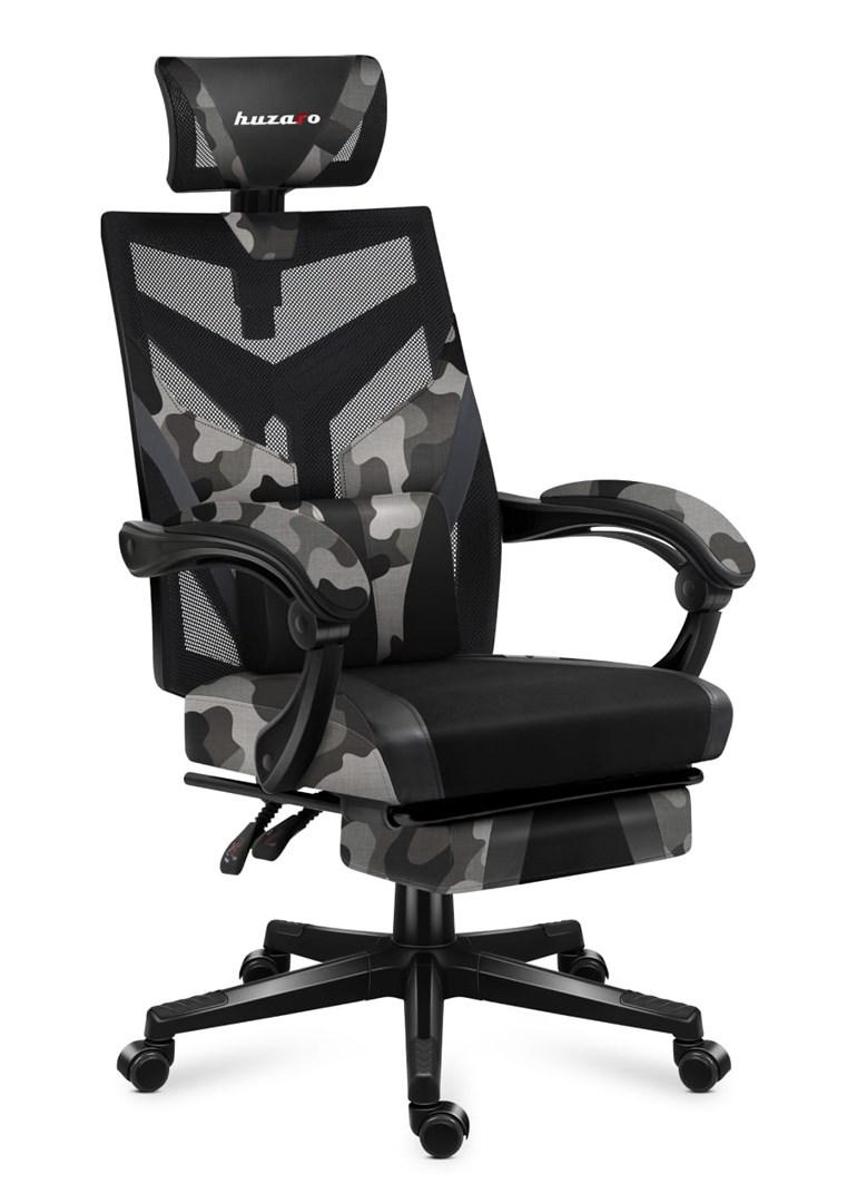 Gamerstol Huzaro Combat 5.0 Camo – mesh og fodstøtte billede
