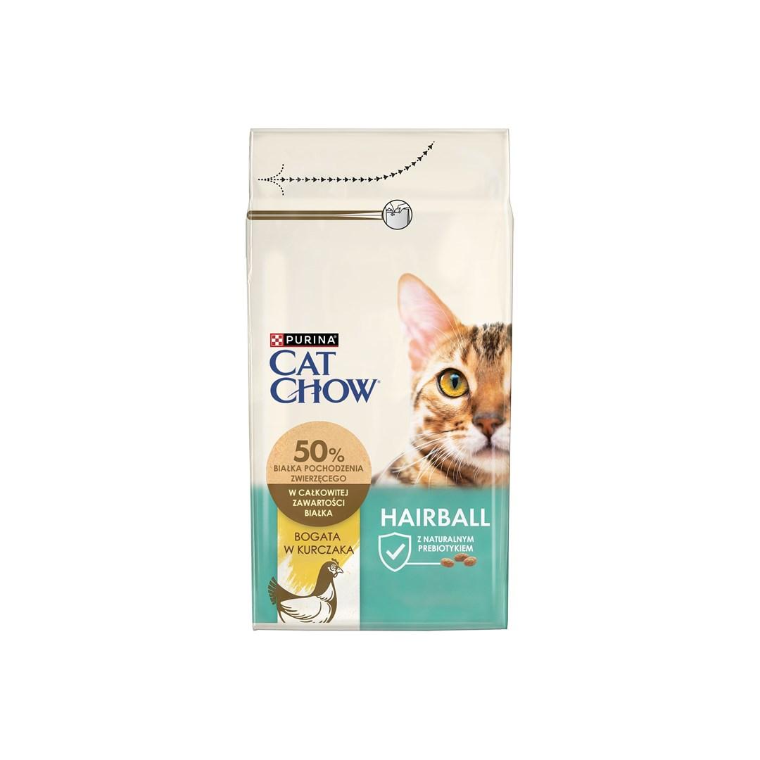 Kattemad tørfoder – Purina Cat Chow Hairball Control 1,5 kg voksen kylling billede