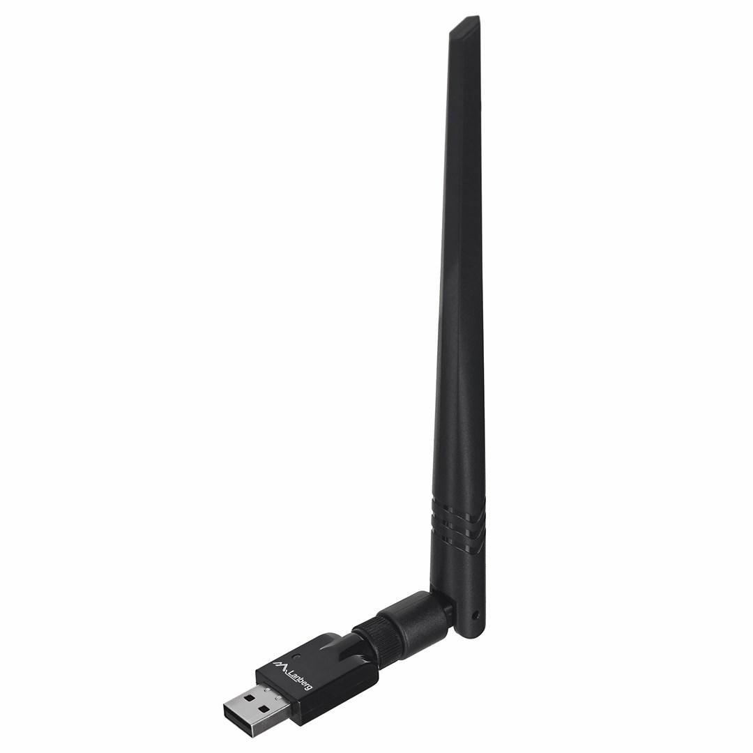 USB Wi‑Fi adapter Lanberg NC-0300-WIE – Ethernet/WLAN, 300 Mbit/s billede