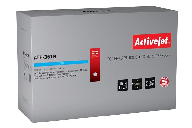 Toner til laserprinter Activejet ATH-361N – cyan – kompatibel med HP 508A (CF361A) – ca. 5.000 sider billede