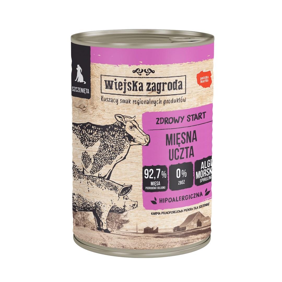 Hundefoder vådfoder wiejska zagroda kalkun med lam 800 g billede