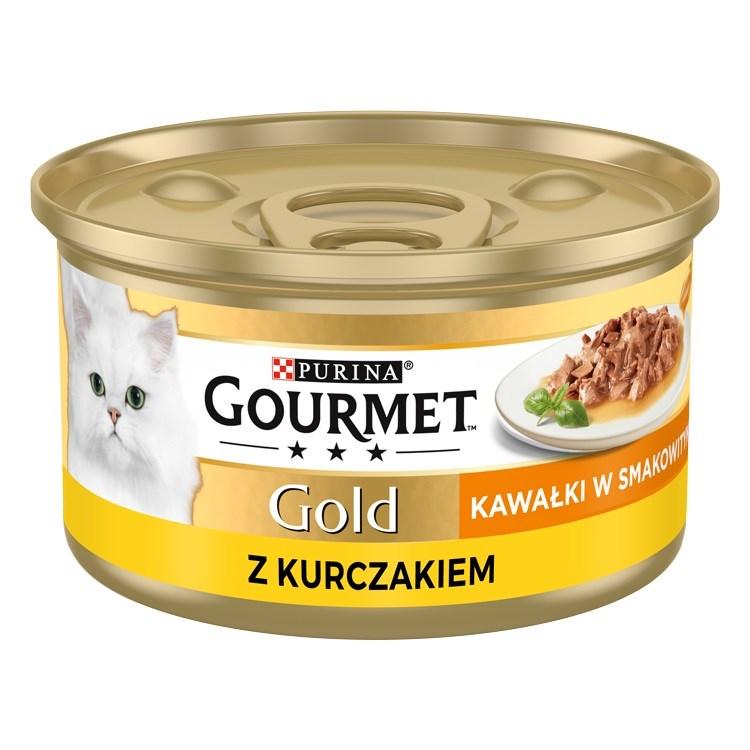 Vådfoder til kat – Purina Gourmet Gold Sauce Delights Kylling 85 g billede