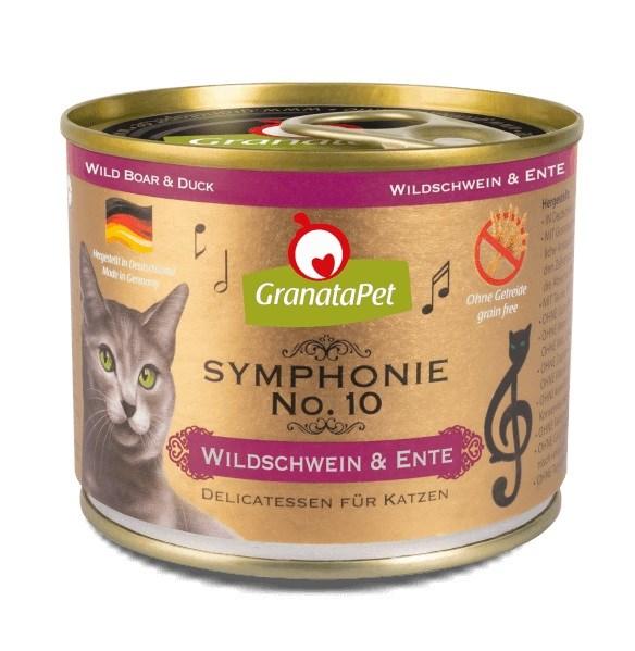 Vådfoder til kat – GranataPet Symphonie No. 10 Vildsvin & And, 200 g billede