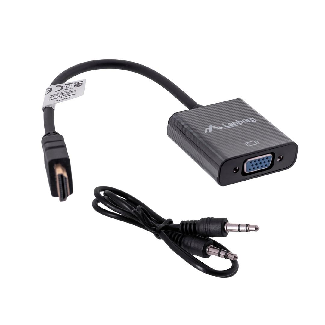 HDMI til VGA adapter 0,2 m – Lanberg, sort billede