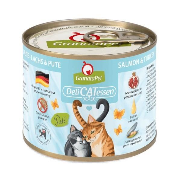 Vådfoder til kat – GranataPet DeliCATessen laks & kalkun 200 g billede