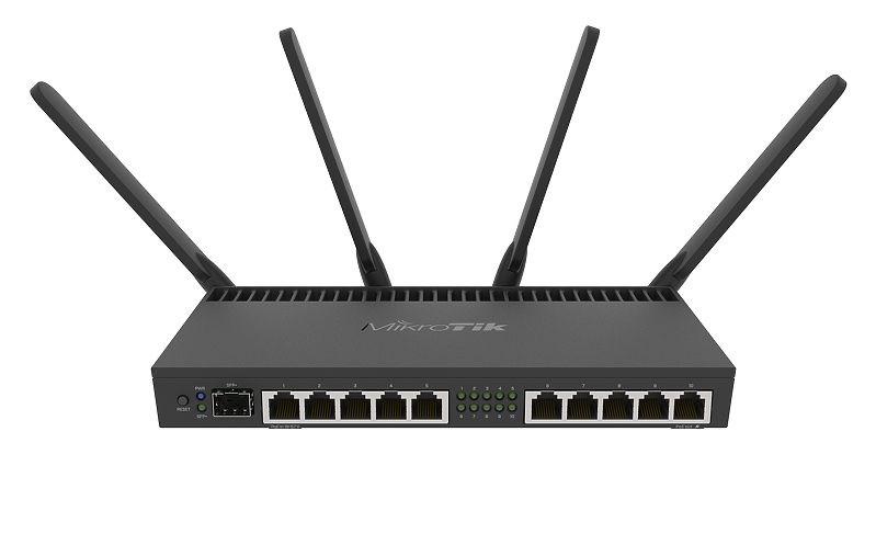 Router Wi‑Fi dual‑band Mikrotik RB4011iGS+5HacQ2HnD-IN - Gigabit, sort billede