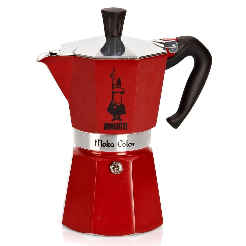 Kaffekande moka - Bialetti Moka Express, rød, 6 kopper