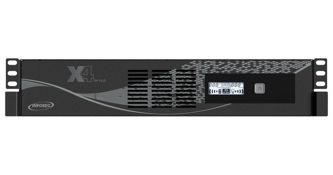 UPS strømforsyning - INFOSEC X4 600 RM Plus, line‑interactive, 0,6 kVA / 360 W, 6 udtag billede