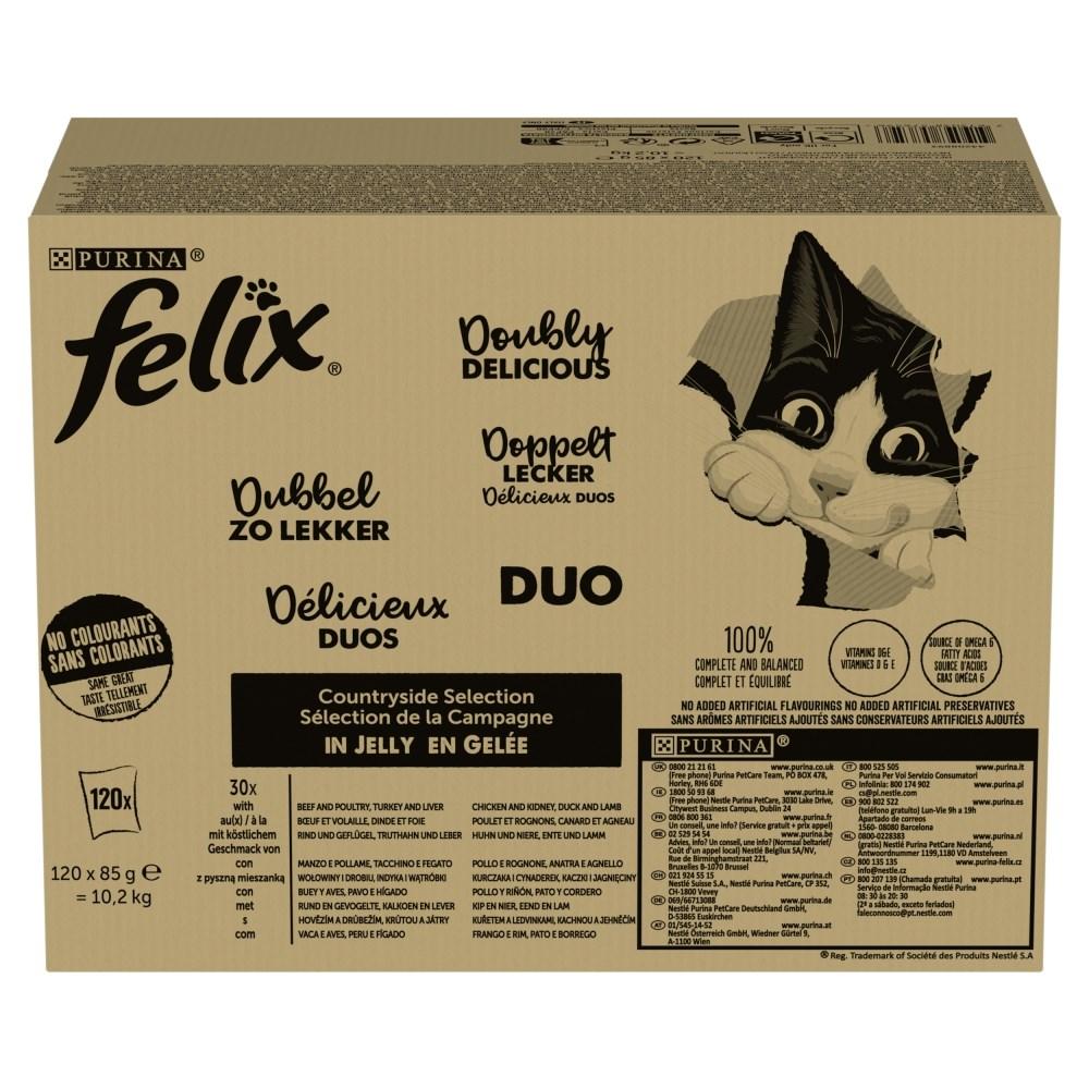 Vådfoder til kat – Purina Felix Fantastic Duo Mix Countryside, 120 x 85 g billede