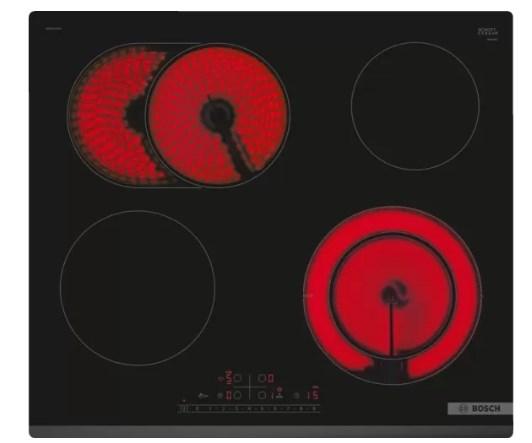 Indbygningskogeplade keramisk – Bosch PKN631FP2E, 60 cm billede