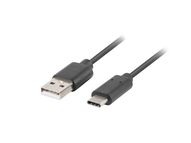 USB-C til USB-A kabel 1,8 m – Lanberg, USB 3.2 Gen 1, sort billede