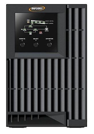 UPS strømforsyning - INFOSEC E4 Value 1000, online dobbeltkonvertering, 1 kVA, 3x C13 billede