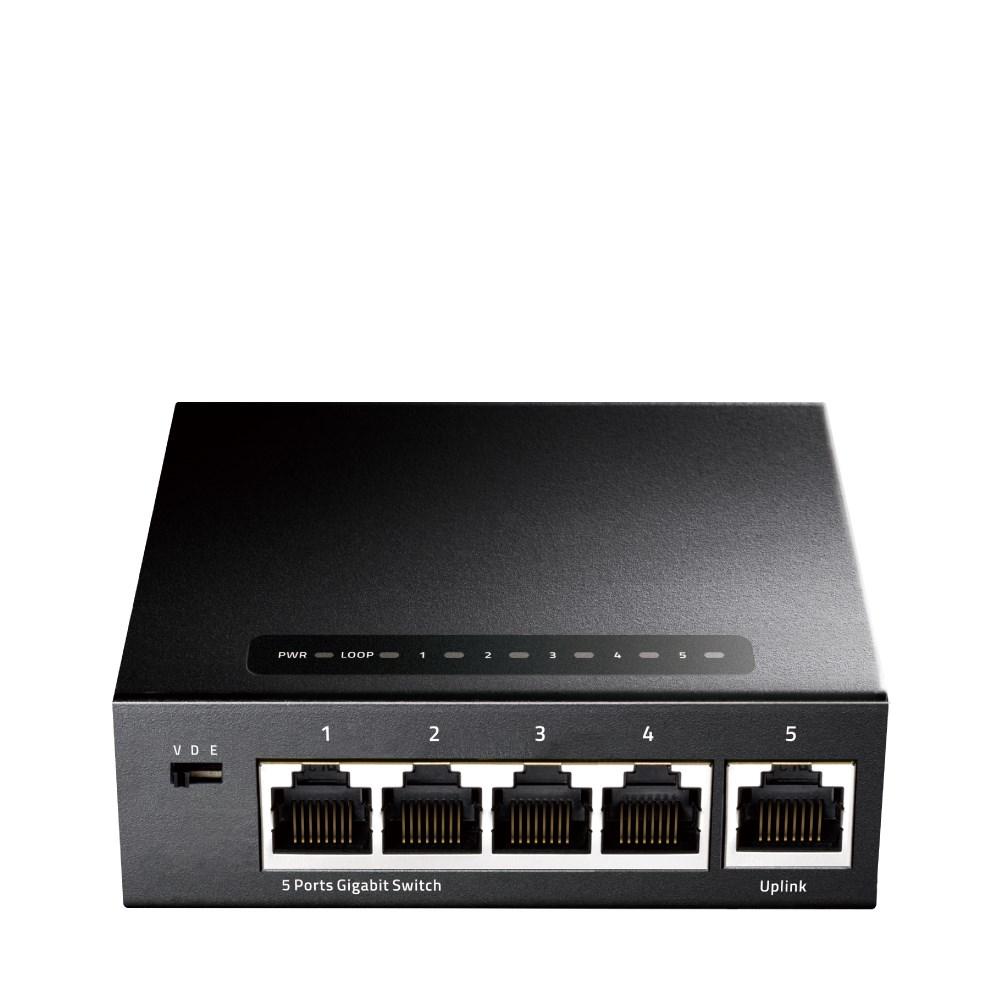Netværksswitch gigabit - Cudy GS105, 5 porte, sort