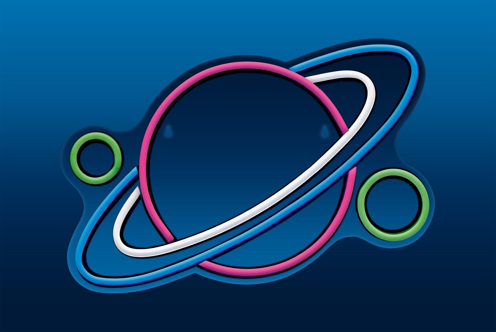 Neonlys væglampe Activejet - Planet LED neon billede