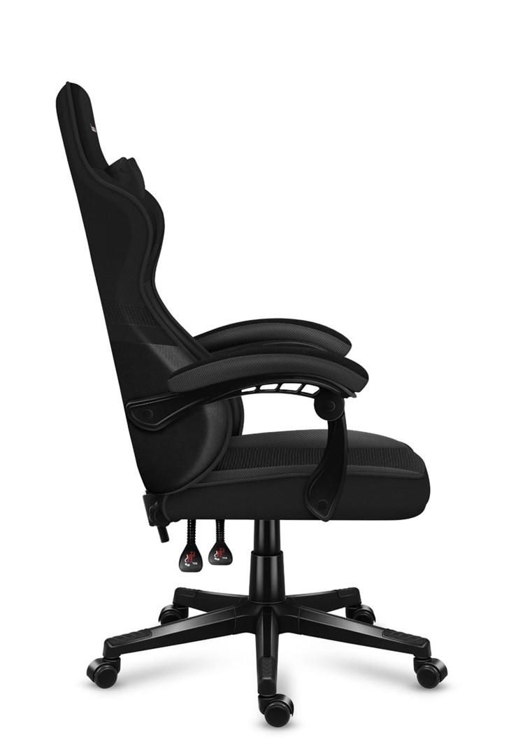 Gamerstol Huzaro Force 4.4 Carbon – ergonomisk, sort billede