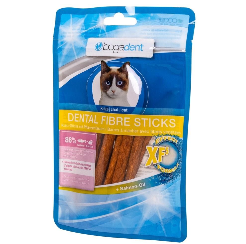 Kattegodbidder Bogadent Dental Fibre Sticks med laks – 50 g billede