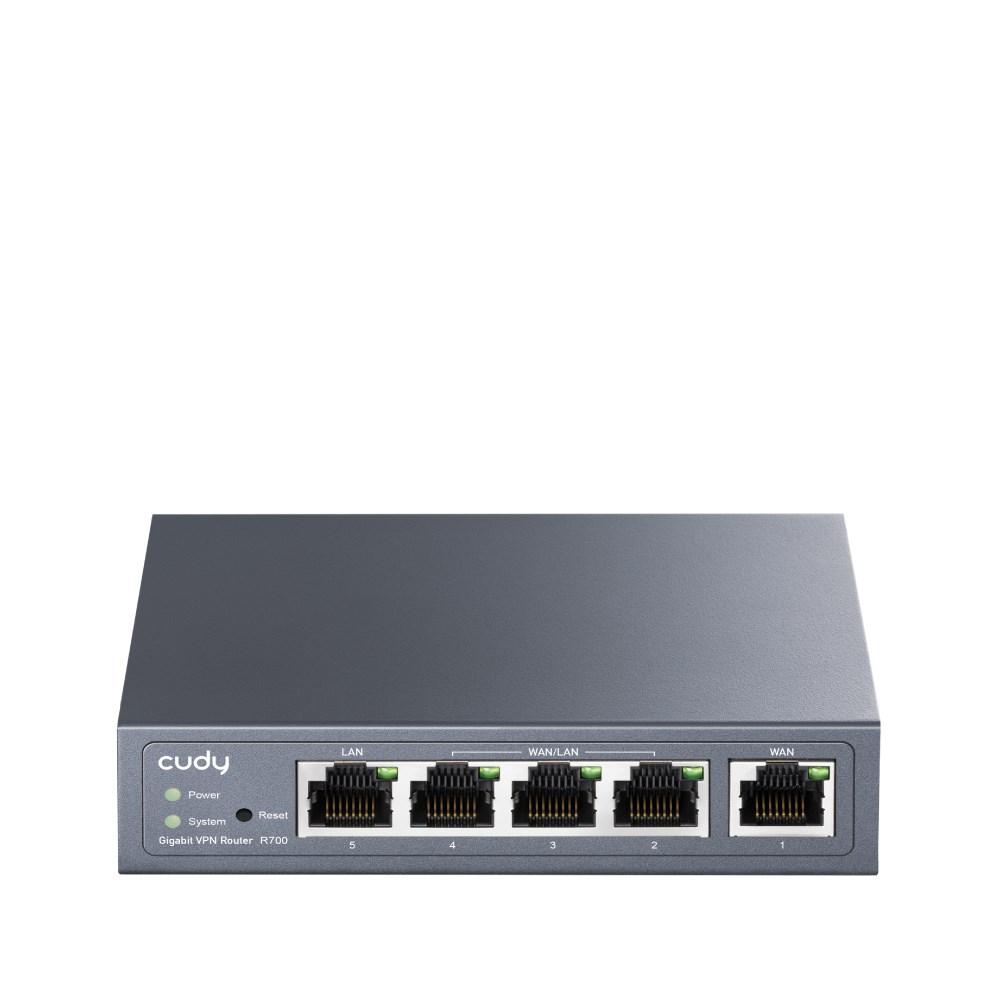 Router til gigabit internet – Cudy Multi-WAN VPN, kablet, grå billede