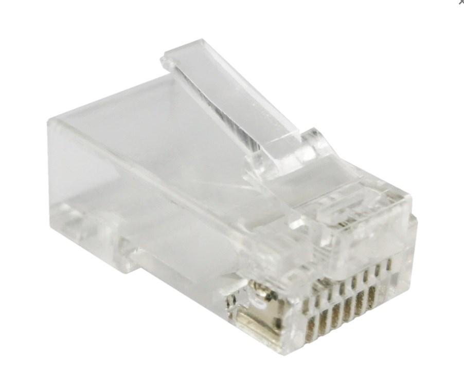 RJ-45 stik Cat5e U/UTP – Alantec WT118, transparent (100 stk.) billede
