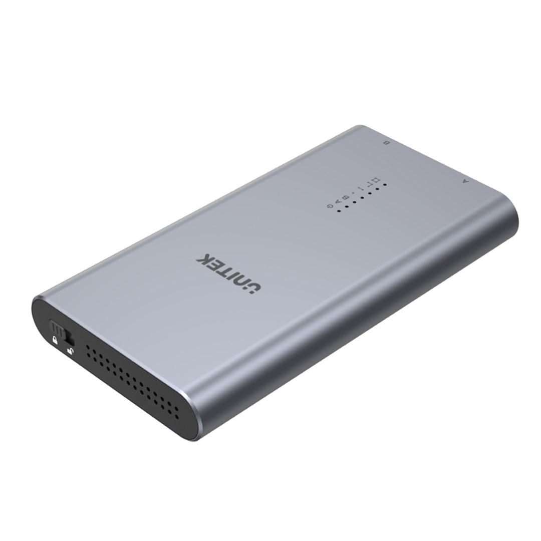 Eksternt M.2 NVMe SSD-kabinet 10 Gbps – UNITEK S1206A Dual Bay med offline kloning billede