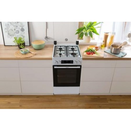 Komfur med gaskogeplade Gorenje GK5C42WH – hvid, fritstående