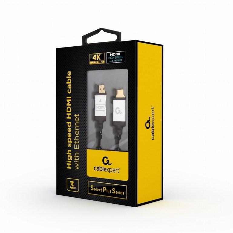 HDMI-kabel 3 m - Gembird, Type A, grå billede