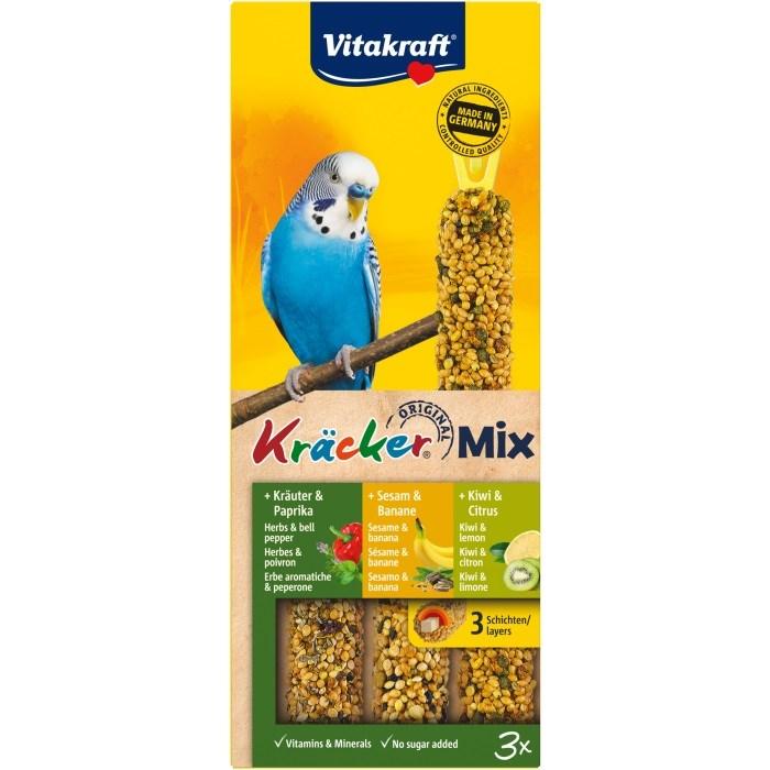 Fuglegodbidder Vitakraft Kräcker Mix - banan, kiwi, peber - undulat - 3 stk. billede