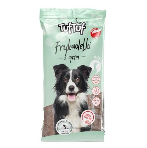 Hundegodbidder TufTuf – kødsticks med gås, 70 g billede