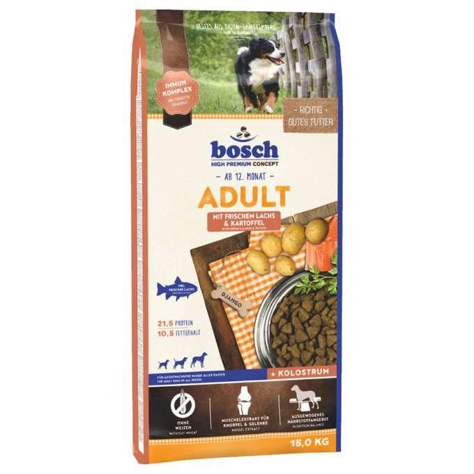 Hundefoder voksen – Bosch Adult Laks & Kartofler 15 kg billede