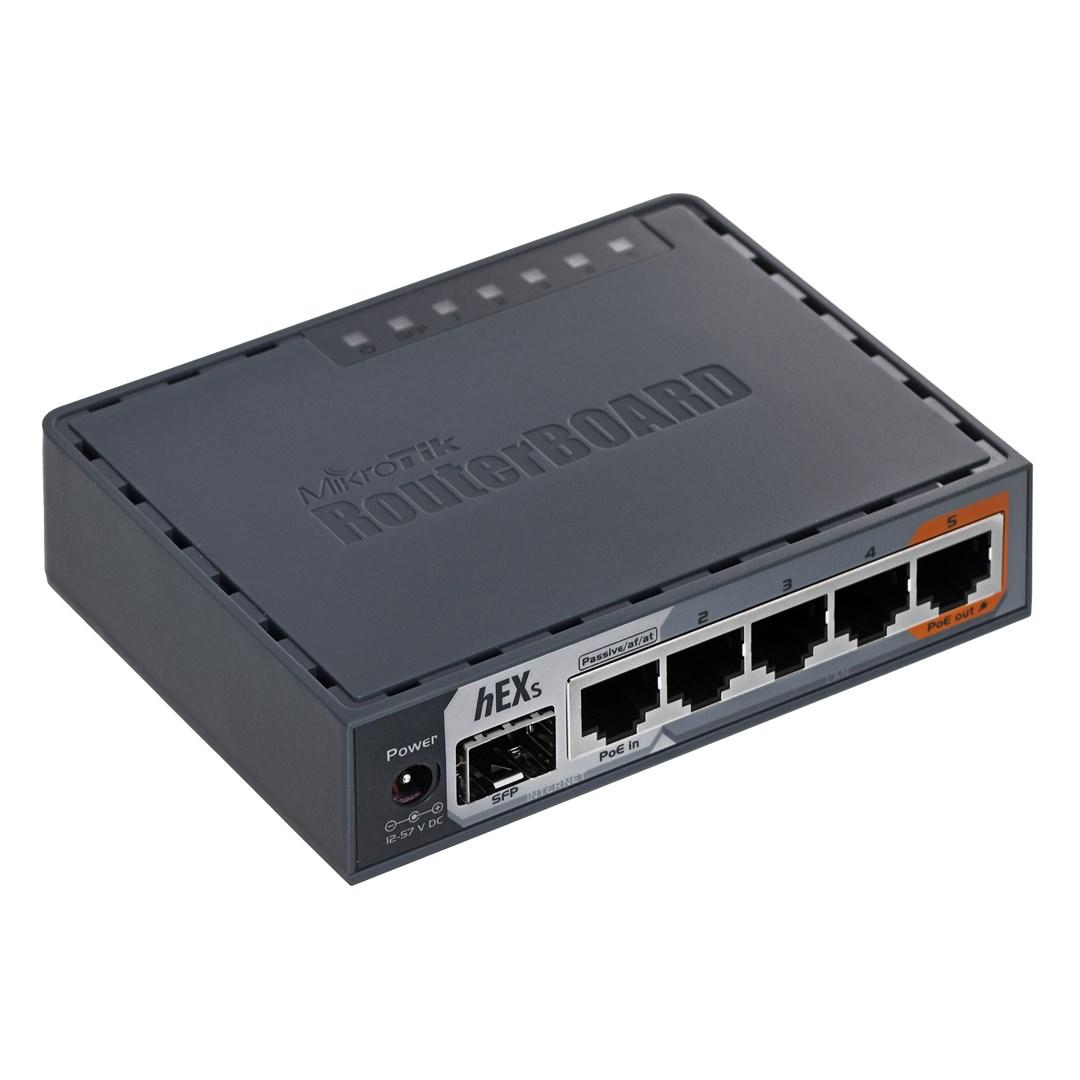 Gigabit router - Mikrotik hEX S, kablet, sort billede