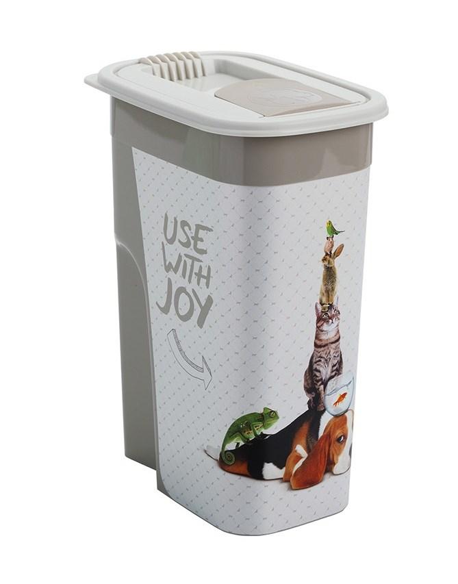Foderbeholder til kæledyr rotho Flo - 4,1 l, beige billede