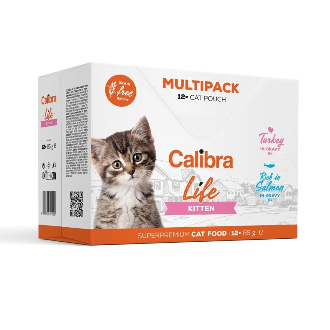 Vådfoder til kat – Calibra Life Kitten multipack 12×85 g billede