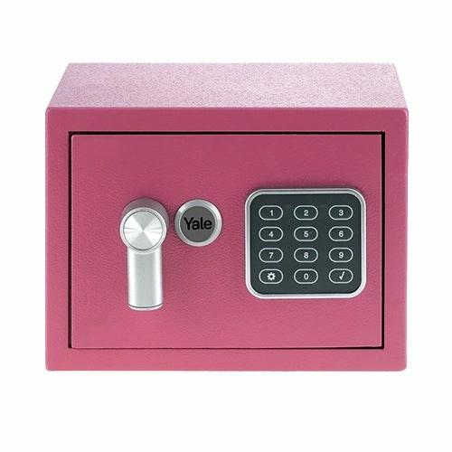 Pengeskab Yale - fritstående, stål, pink, 3,8 l billede