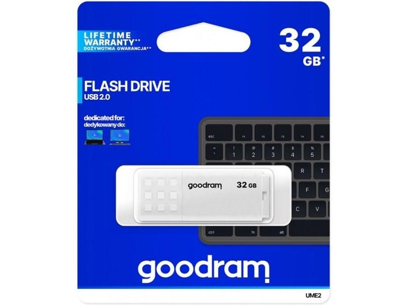 USB stik Goodram UME2 32 GB - USB 2.0, hvid billede