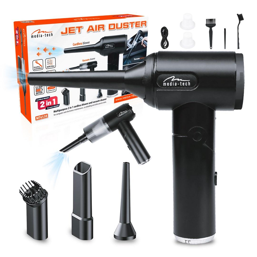 Løvblæser trådløs 2-i-1 Media-Tech Jet Air Duster MT6538 billede