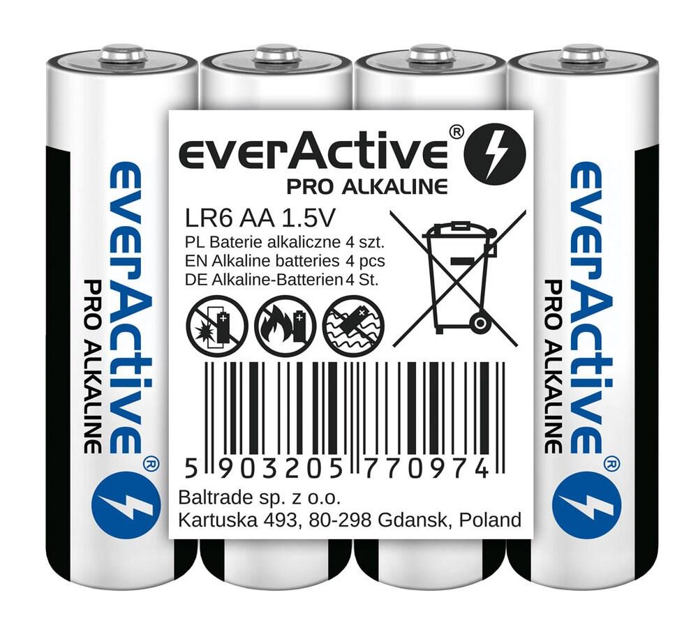 AA batterier everActive Pro Alkaline LR6 - 4 stk. billede
