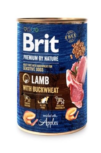 Hundefoder vådfoder Brit Premium by Nature Lam med boghvede – 400 g billede