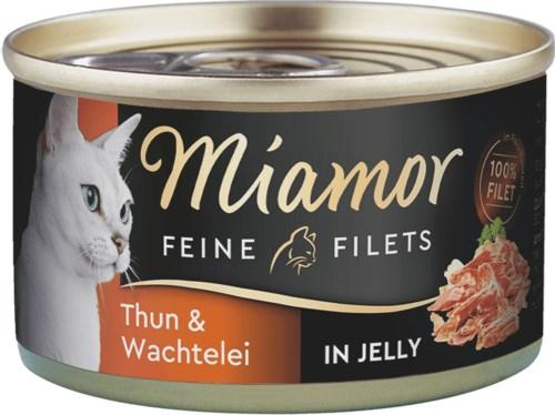 Vådfoder til kat – Miamor Feine Filets Tun & Vagtelæg, 100 g billede