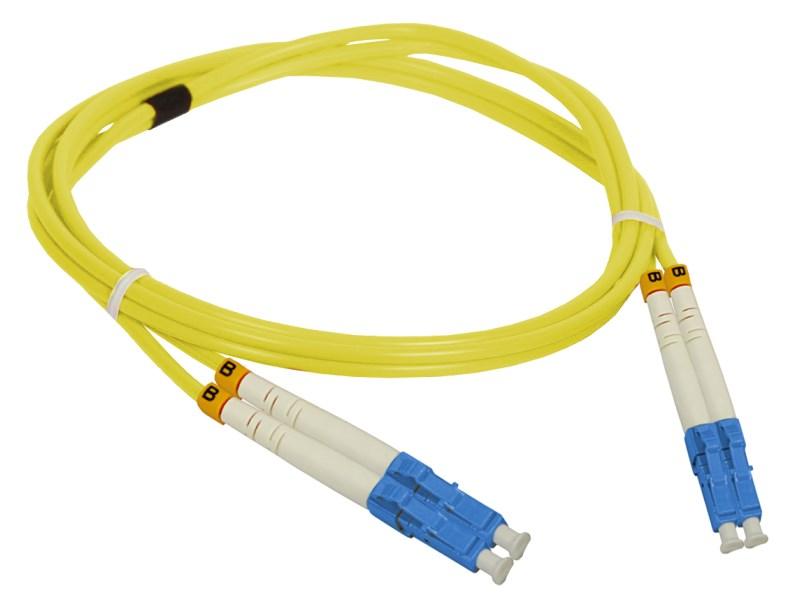 Fiberoptisk patchkabel LC–LC 3 m gul – A-LAN (singlemode G.652D) billede