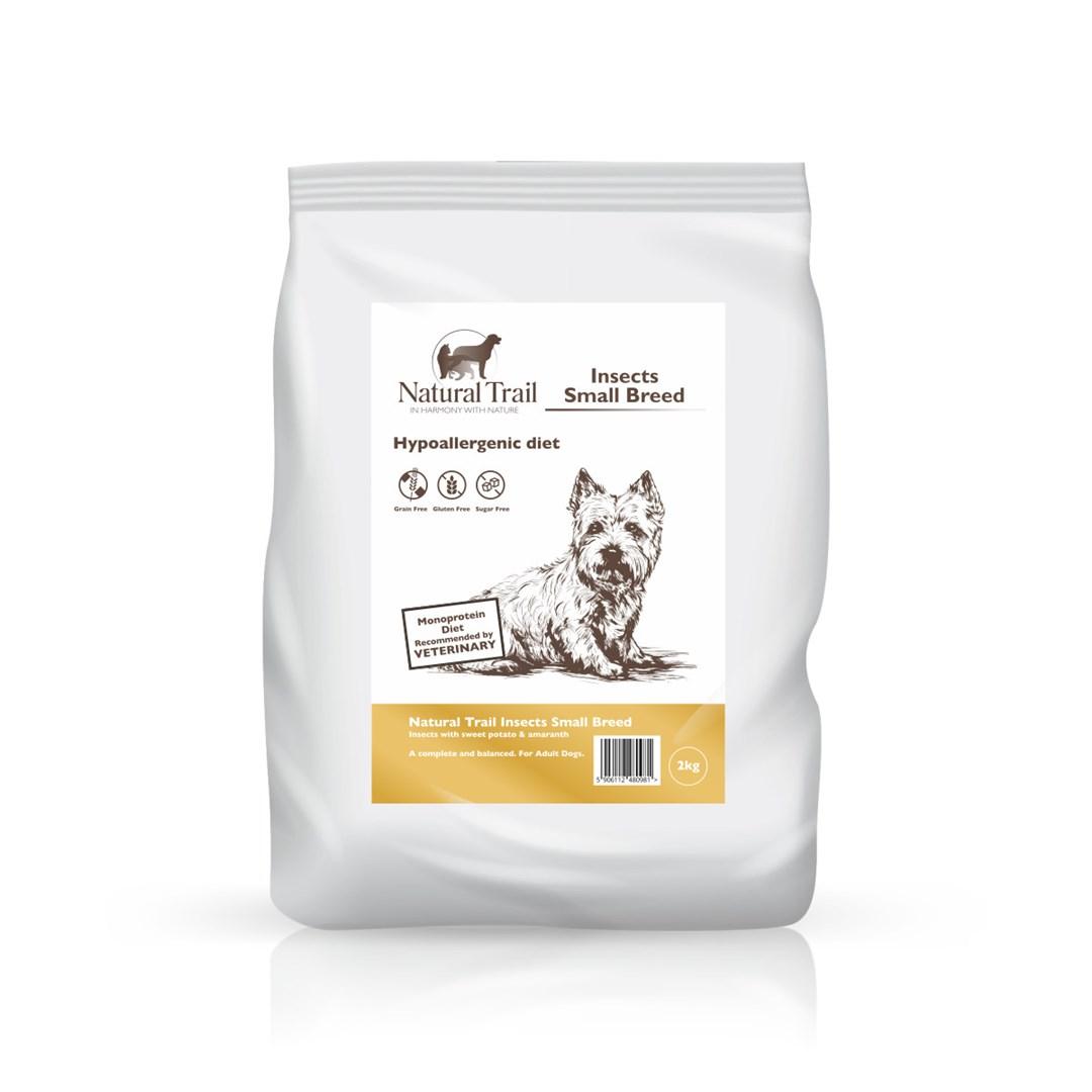 Hundefoder tørfoder Natural Trail Insect Small Breed – hypoallergen – 2 kg billede