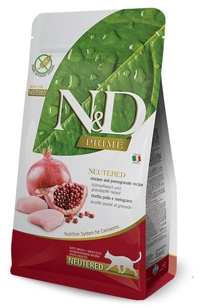 Tørfoder til kat – Farmina N&D Prime Neutered Chicken & Pomegranate Adult, 5 kg billede