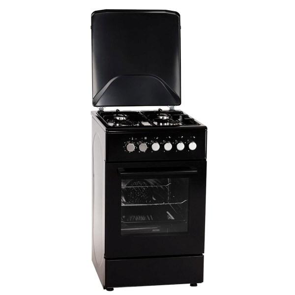 Gaskomfur med elektrisk ovn 50 cm - MPM, sort
