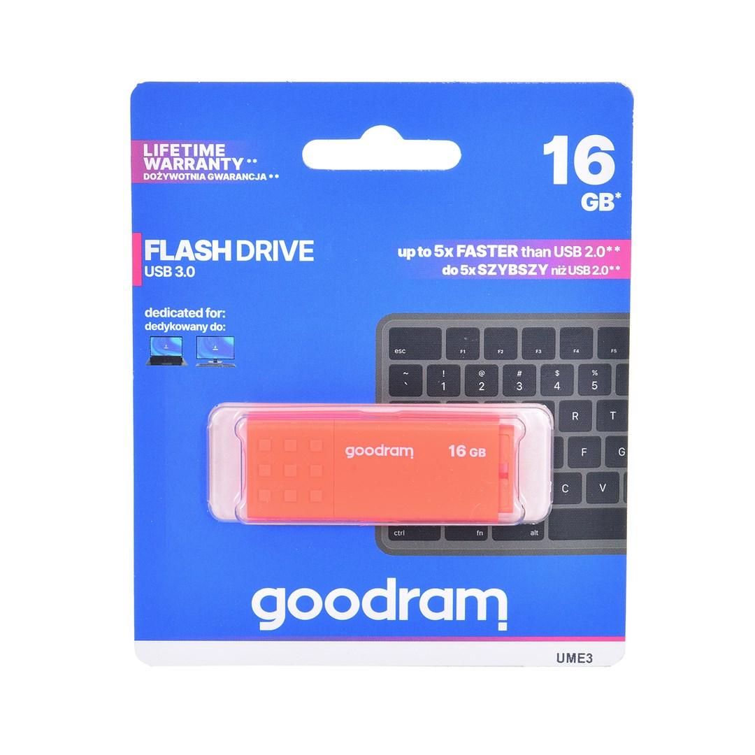USB stik Goodram UME3 16 GB – USB 3.2 Gen 1, Orange billede