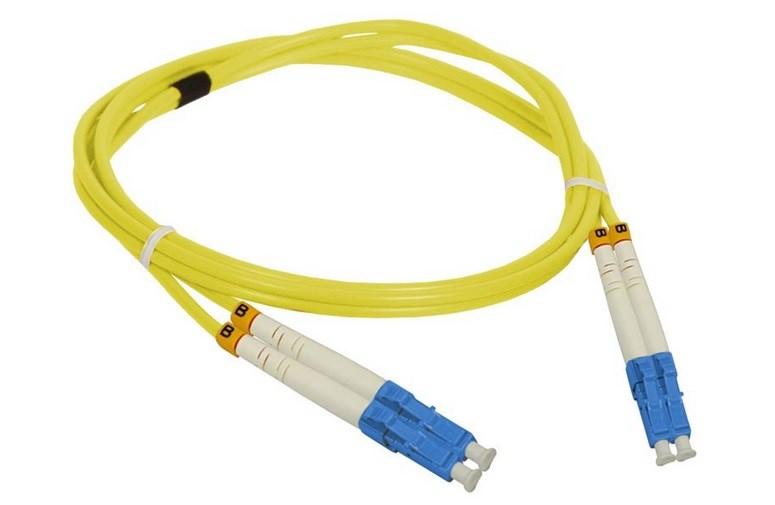 Fiberoptisk kabel LC-LC singlemode 1 m – A-LAN (gul) billede