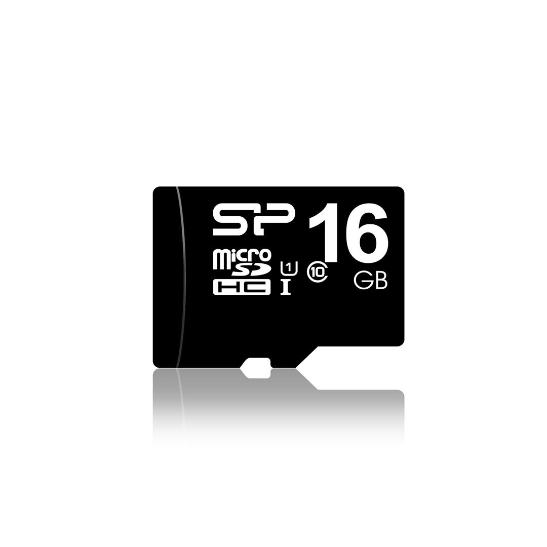 MicroSDHC hukommelseskort 16 GB - Silicon Power UHS-I U1 Class 10 billede