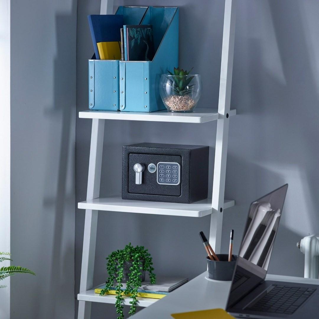 Pengeskab Yale YSV/170/DB2 - fritstående, stål, 3,8 l, sort billede