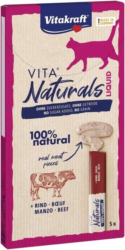 Kattegodbid Vitakraft Vita Naturals Liquid okse - 5×15 g billede